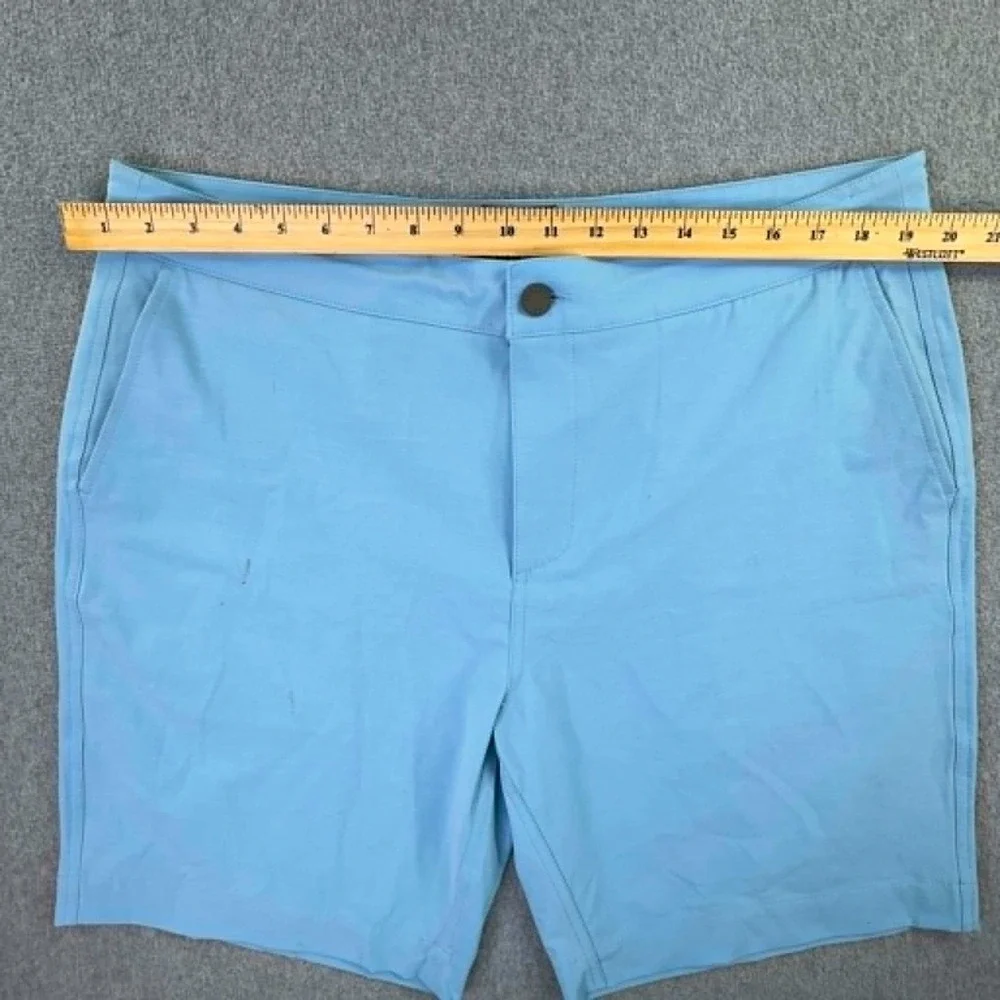 Faherty All Day Shorts Mens Size 36 Blue Stretch Hybrid Golf Performance 8